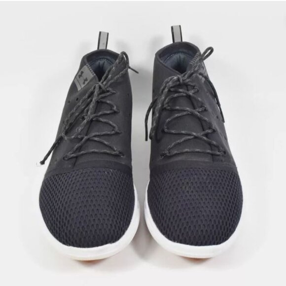 Under Armour Mid Black Charged 24/7 Lace Up Sneakers Running Shoes Sz 9.5 - Picture 3 of 5